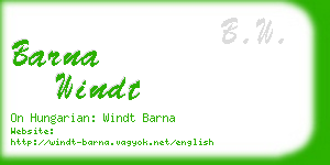 barna windt business card